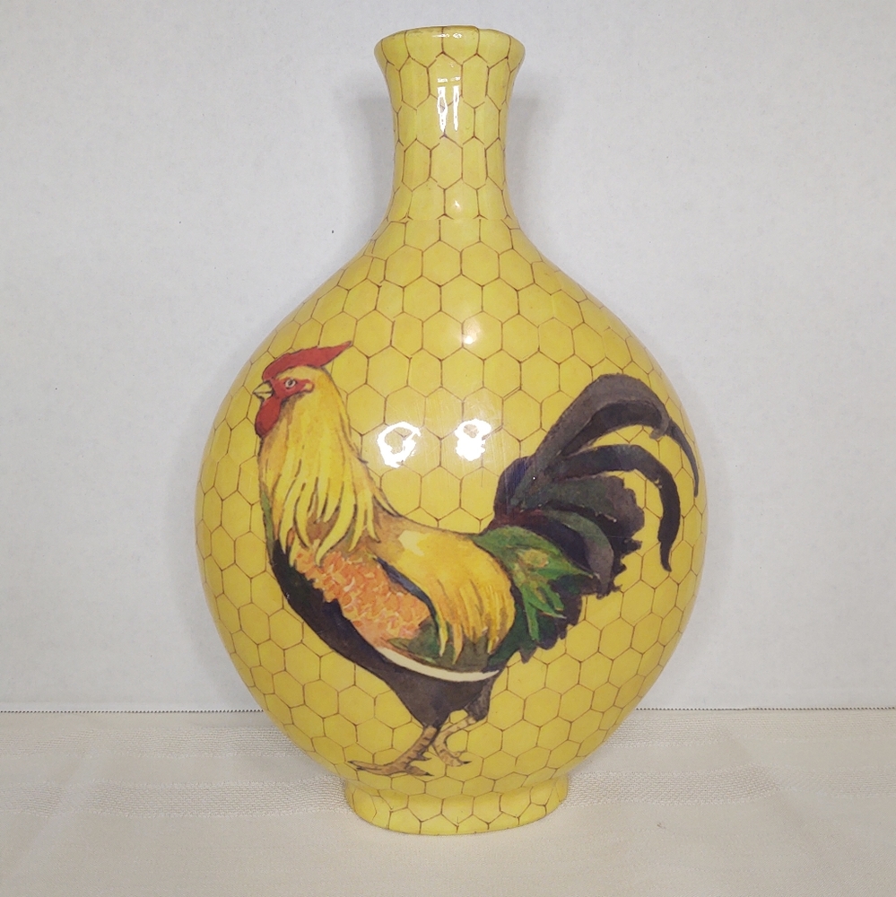 Fitz and Floyd Ceramic Rooster Vase